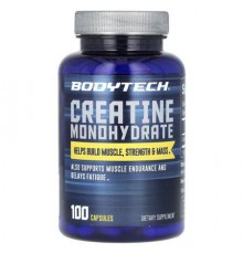 BodyTech, Creatine Monohydrate, 100 Capsules (750 mg per Capsule)