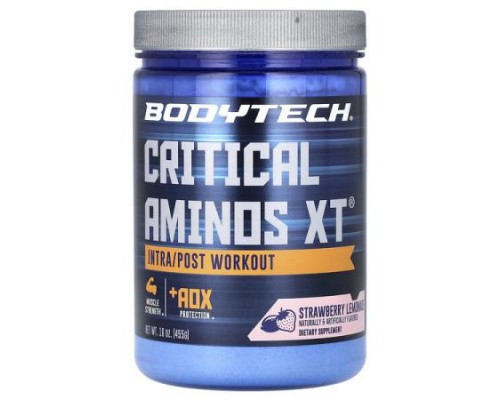 BodyTech, Critical Aminos XT, Intra/Post Workout, Strawberry Lemonade, 16 oz (455 g)