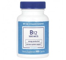 The Vitamin Shoppe, B12, 500 mcg, 100 Capsules