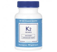 The Vitamin Shoppe, Vitamin K2, 100 mcg, 90 Vegetable Capsules