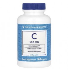 The Vitamin Shoppe, Vitamin C, 500 mg, 100 Capsules