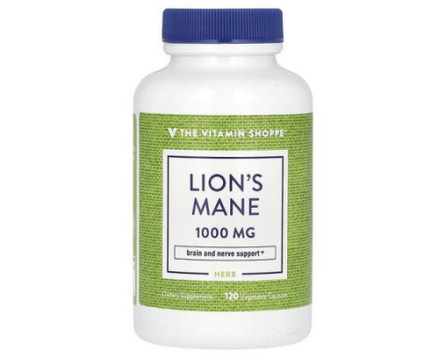The Vitamin Shoppe, Lion's Mane, 120 Vegetable Capsules (500 mg per Capsule)