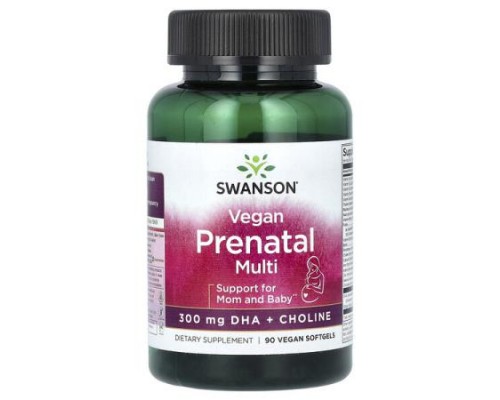 Swanson, Vegan Prenatal Multi, 90 Vegan Softgels