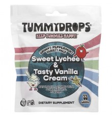 Tummydrops, Groovy Peppermint Variety Pack, Sweet Lychee & Tasty Vanilla Cream , 33 Lozenges