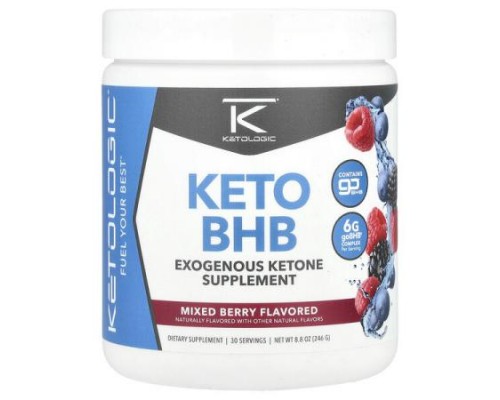 KetoLogic, Keto BHB, Mixed Berry, 8.8 oz (246 g) KetoLogic, Keto BHB, Mixed Berry, 8.8 oz (246 g)