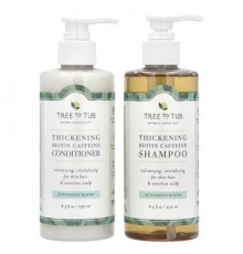 Tree To Tub, Thickening Biotin Caffeine Shampoo & Conditioner Set, 2 Piece Set, 8.5 fl oz (250 ml) Each