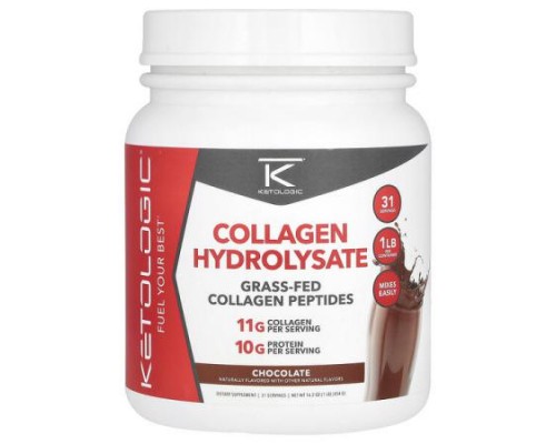 KetoLogic, Collagen Hydrolysate, Chocolate, 16.2 oz (454 g)