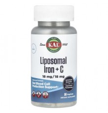 KAL, Liposomal Iron + C, 30 VegCaps