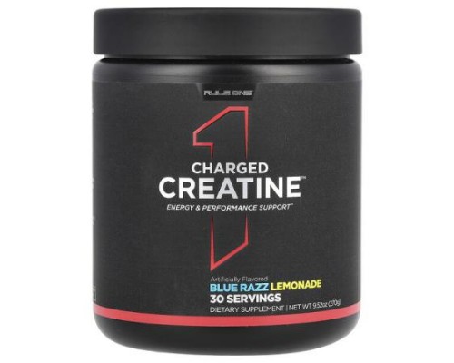 Rule One Proteins, Charged Creatine, Blue Razz Lemonade, 9.52 oz (270 g) Rule One Proteins, Charged Creatine, Blue Razz Lemonade, 9.52 oz (270 g)