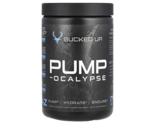 Bucked Up, Pump-Ocalypse, Blue Raz, 13.69 oz (359.85 g) Bucked Up, Pump-Ocalypse, Blue Raz, 13.69 oz (359.85 g)