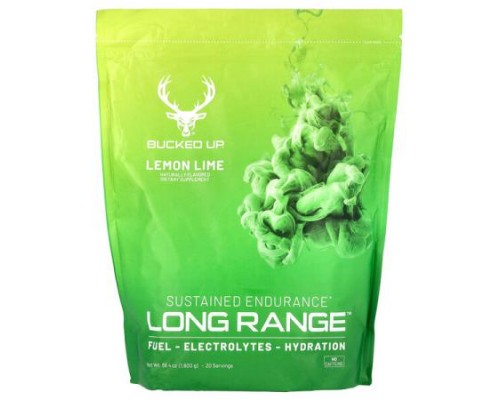 Bucked Up, Long Range, Lemon Lime, 56.4 oz (1,600 g)