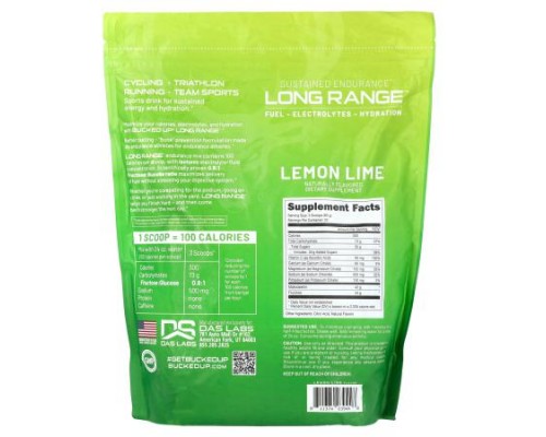Bucked Up, Long Range, Lemon Lime, 56.4 oz (1,600 g)