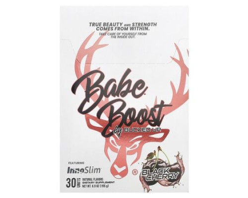 Bucked Up, Babe, Boost, Black Cherry, 30 Packets, 0.2 oz (6.5 g) Each Bucked Up, Babe, Boost, Black Cherry, 30 Packets, 0.2 oz (6.5 g) Each