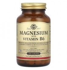Solgar, Magnesium with Vitamin B6, 250 Tablets