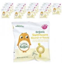 Little Bellies, Organic Sweetcorn Round-A-Bouts, 7+ Months, 18 Bags, 0.42 oz (12 g) Each