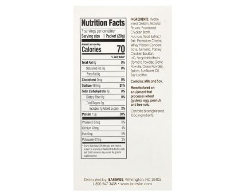 BariWise, Protein Soup, Chicken Bouillon, 7 Packets, 0.71 oz (20 g) Each BariWise, Protein Soup, Chicken Bouillon, 7 Packets, 0.71 oz (20 g) Each
