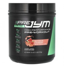 JYM Supplement Science, Pre JYM, High-Performance Pre-Workout, Stim-Free, Watermelon Strawberry, 1.6 lbs (720 g)