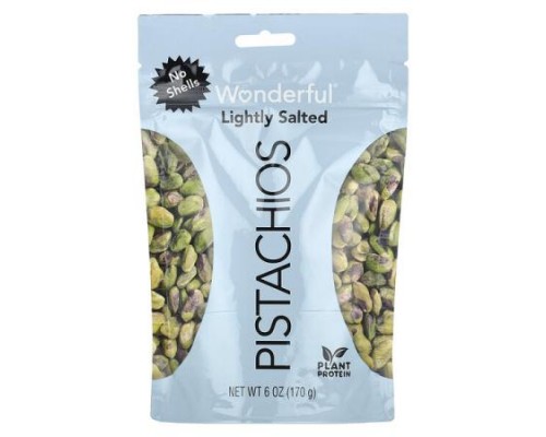 Wonderful Pistachios, Lightly Salted, No Shells, 6 oz (170 g)