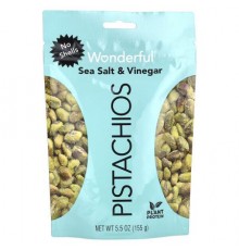Wonderful Pistachios, Sea Salt & Vinegar, No Shells, 5.5 oz (155 g)