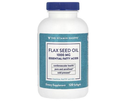 The Vitamin Shoppe, Flax Seed Oil, 1,000 mg, 120 Softgels The Vitamin Shoppe, Flax Seed Oil, 1,000 mg, 120 Softgels