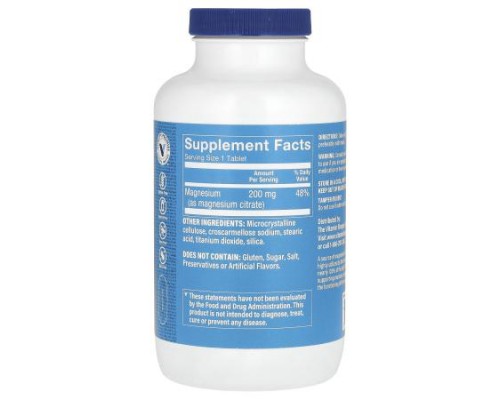 The Vitamin Shoppe, Magnesium Citrate, 200 mg, 300 Tablets