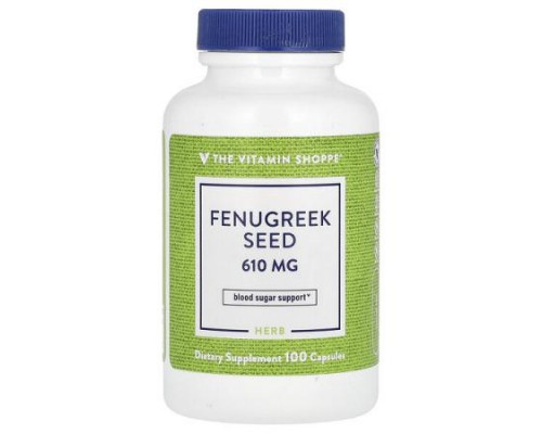 The Vitamin Shoppe, Fenugreek Seed, 610 mg, 100 Capsules