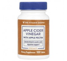 The Vitamin Shoppe, Apple Cider Vinegar With Apple Pectin, 100 Tablets