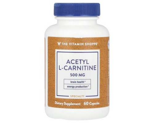 The Vitamin Shoppe, Acetyl L-Carnitine, 500 mg, 60 Capsules The Vitamin Shoppe, Acetyl L-Carnitine, 500 mg, 60 Capsules