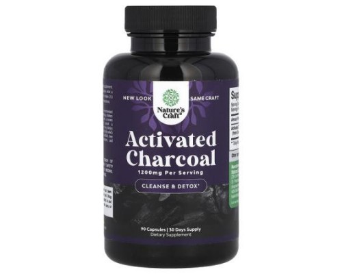 Nature's Craft, Activated Charcoal, 90 Capsules (400 mg per Capsule) Nature's Craft, Activated Charcoal, 90 Capsules (400 mg per Capsule)