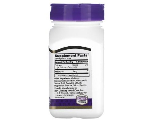 21st Century, Melatonin, 3 mg, 200 Tablets 21st Century, Melatonin, 3 mg, 200 Tablets