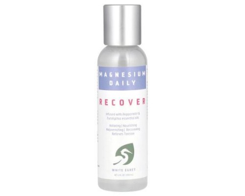 White Egret, Magnesium Daily, Recover, 2 fl oz (59 ml)
