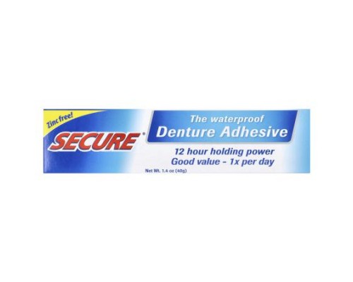 Secure Denture, The Waterproof Denture Adhesive, 1.4 oz (40 g) Secure Denture, The Waterproof Denture Adhesive, 1.4 oz (40 g)