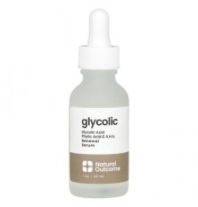 Natural Outcome, Glycolic, Renewal Serum, Fragrance Free, 1 oz (30 ml)