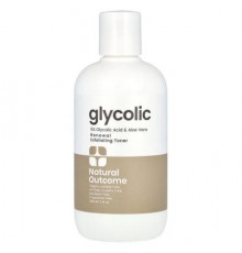Natural Outcome, Glycolic, Renewal Exfoliating Toner, Fragrance Free, 8 oz (235 ml)