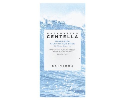 SKIN1004, Madagascar Centella, Hyalu-Cica Silky-Fit Sun Stick, SPF50+ PA++++, 0.7 oz (20 g) SKIN1004, Madagascar Centella, Hyalu-Cica Silky-Fit Sun Stick, SPF50+ PA++++, 0.7 oz (20 g)