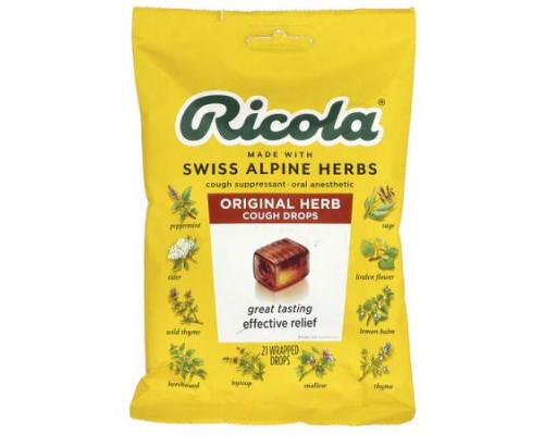 Ricola, Original Herb Cough Drops, 21 Wrapped Drops Ricola, Original Herb Cough Drops, 21 Wrapped Drops