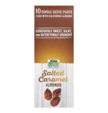 NOW Foods, Salted Caramel Almonds, 10 Single Serve Packs, 1.25 oz (35 g) Each