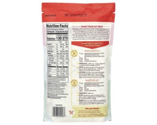 Arrowhead Mills, Organic Oat Flour Pancake & Waffle Mix, Gluten Free, 16 oz (453 g) Arrowhead Mills, Organic Oat Flour Pancake & Waffle Mix, Gluten Free, 16 oz (453 g)