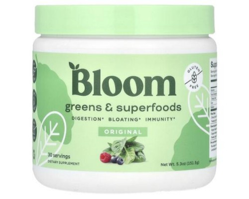 Bloom, Greens & Superfoods, Original , 5.3 oz (151.5 g) Bloom, Greens & Superfoods, Original , 5.3 oz (151.5 g)