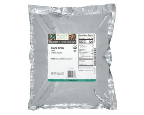 Frontier Co-op, Organic Black Bean Flakes, 16 oz (453 g) (Discontinued Item) Frontier Co-op, Organic Black Bean Flakes, 16 oz (453 g) (Discontinued Item)