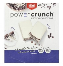 BNRG, Power Crunch Protein Energy Bar, Chocolate Chip Cheesecake, 12 Bars, 1.4 oz (40 g)