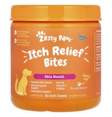 Zesty Paws, Itch Relief Bites, For Dogs, All Ages, Chicken, 90 Soft Chews, 11.1 oz (315 g)