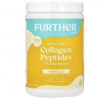 Further Food, Grass-Fed Collagen Peptides + Tremella Mushroom, Vanilla, 10.37 oz (294 g)