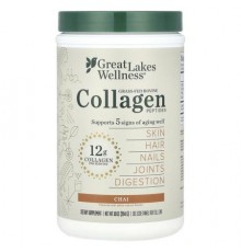 Great Lakes Wellness, Grass-Fed Bovine Collagen Peptides, Chai, 10 oz (284 g)