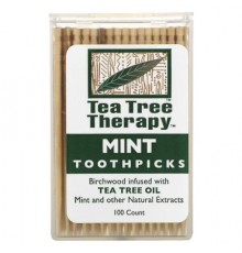 Tea Tree Therapy, Toothpicks, Mint, 100 Count