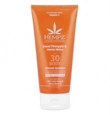 Hempz, Herbal Body Sunscreen, SPF 30, Sweet Pineapple & Honey Melon, 6 fl oz (177 ml)
