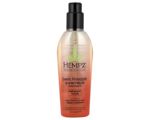 Hempz, Herbal Body Oil, Sweet Pineapple & Honey Melon, 6.76 fl oz (200 ml) Hempz, Herbal Body Oil, Sweet Pineapple & Honey Melon, 6.76 fl oz (200 ml)