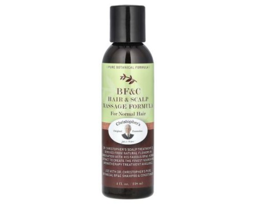 Christopher's Original Formulas, BF&C Hair & Scalp Massage Formula, For Normal Hair , 4 fl oz (118 ml) Christopher's Original Formulas, BF&C Hair & Scalp Massage Formula, For Normal Hair , 4 fl oz (118 ml)