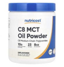 Nutricost, C8 MCT Oil Powder, Unflavored, 8.1 oz (227 g)