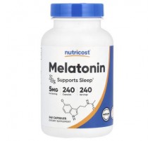 Nutricost, Melatonin, 5 mg , 240 Capsules